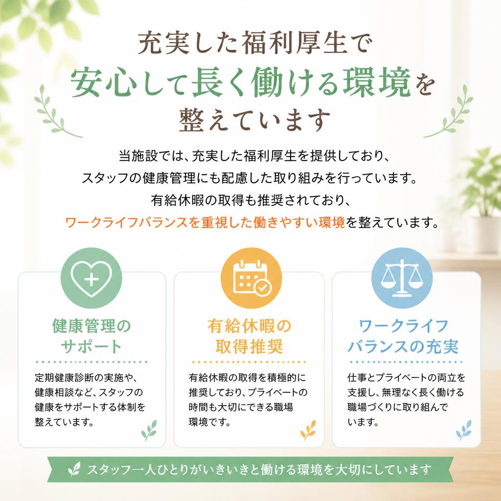 福利厚生と働きやすい環境